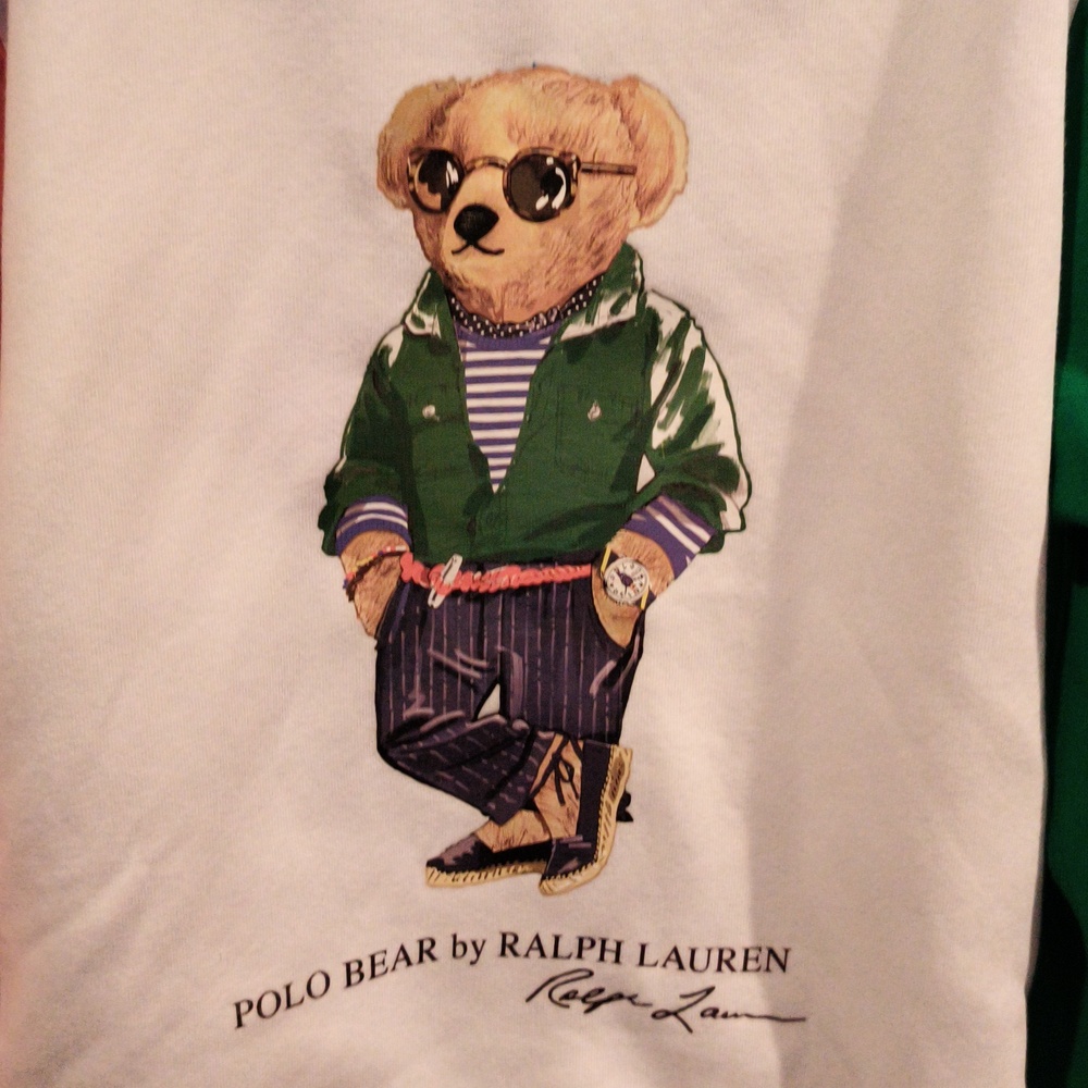 FINAL PRICE Polo Ralph Lauren Multicolored Hooded POLO BEAR Sweatshirt M - Picture 1 of 6